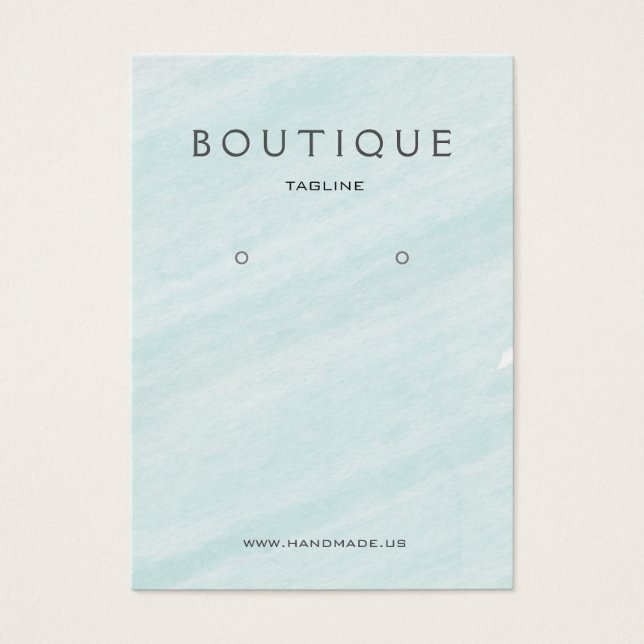 Aquamarine Watercolor Earring Holder Display (Front)