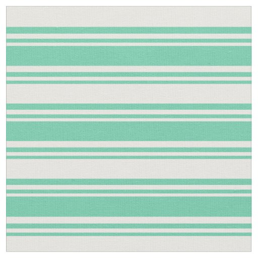 Aquamarine & White Colored Stripes Pattern Fabric