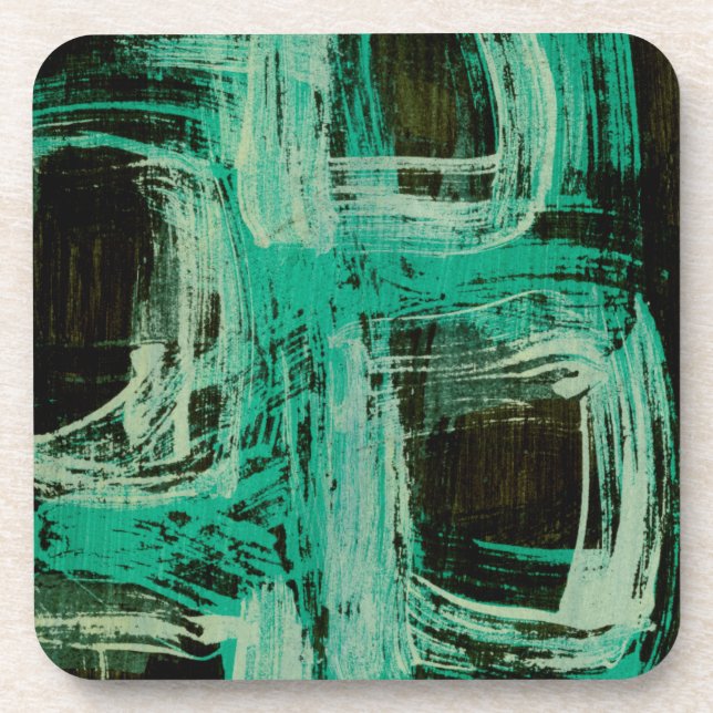 Aquamarine Windows I Beverage Coaster (Front)