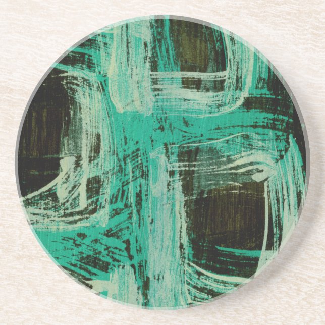 Aquamarine Windows I Drink Coaster (Front)