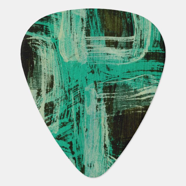Aquamarine Windows I Guitar Pick (Front)