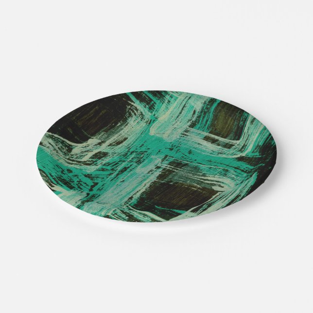 Aquamarine Windows I Paper Plates (Angled)