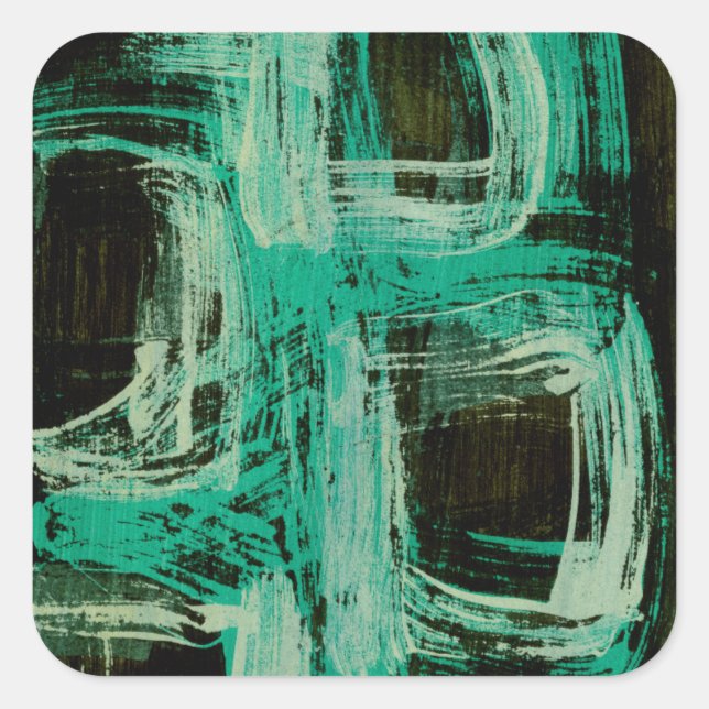 Aquamarine Windows I Square Sticker (Front)