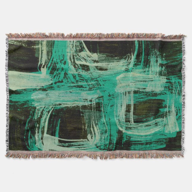 Aquamarine Windows I Throw Blanket (Front)