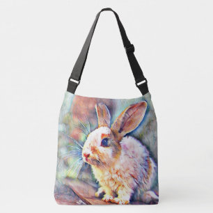 aquarell bunny crossbody bag