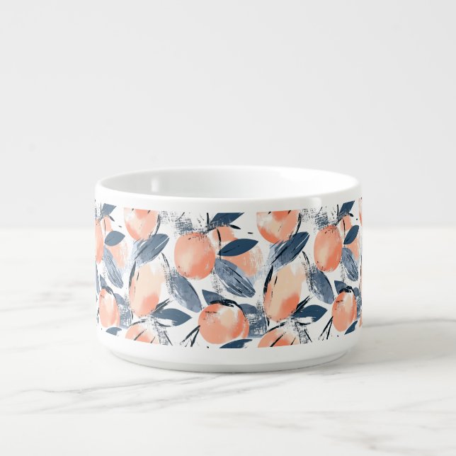 Aquarell Pfirsich pattern design Bowl (Center)