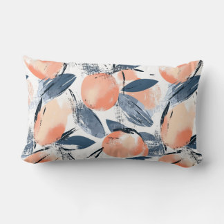 Aquarell Pfirsich Pattern Design Dekokissen Lumbar Pillow