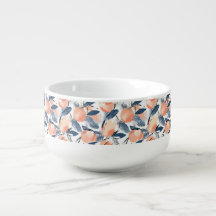 Aquarell Pfirsich pattern design