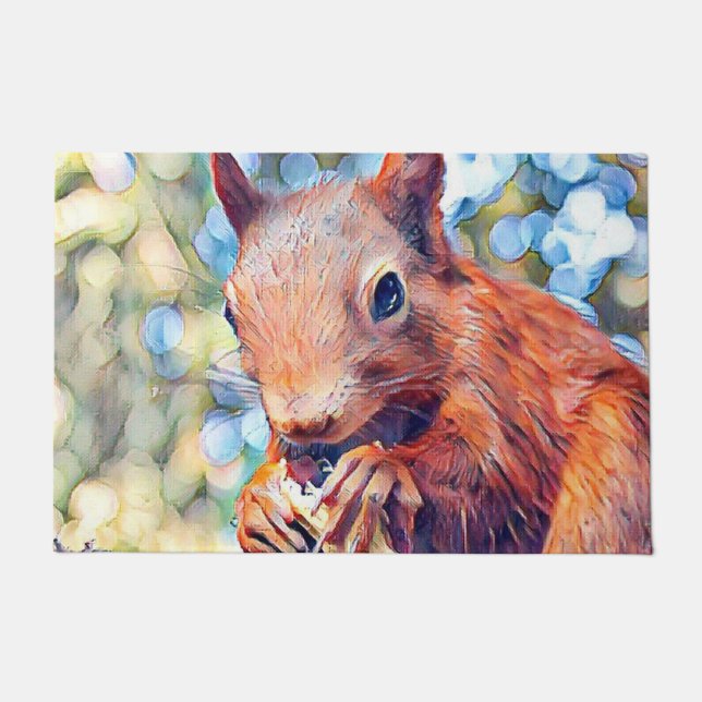 aquarell squirrel doormat (Front)