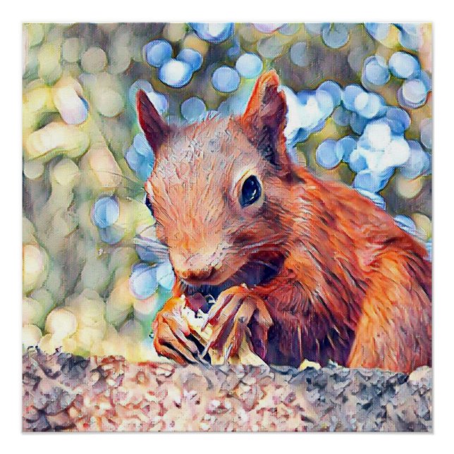 aquarell squirrel poster (Front)