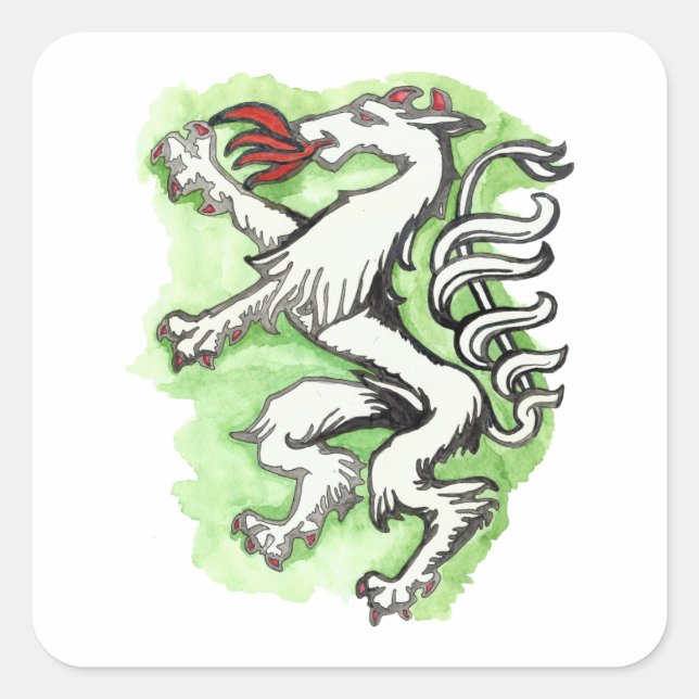 Aquarell Steiermark Wappen Panther Austria Square Sticker (Front)