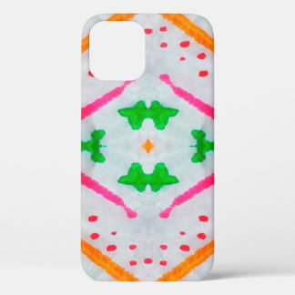 Aquarelle Boho Decor. Boho Blue Pillow. Aquarelle iPhone 12 Case