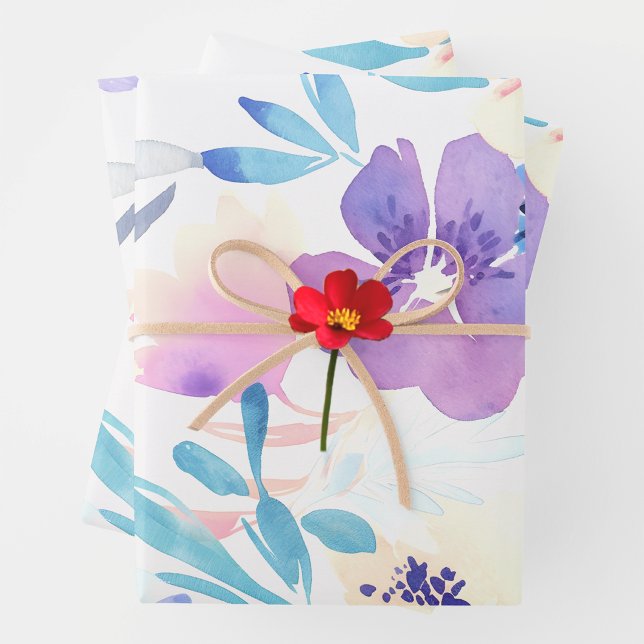 Aquarelle Flora  Wrapping Paper Sheets (Creator Uploaded)