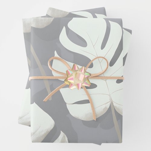 Aquarelle Monstera Wrapping Paper Sheets