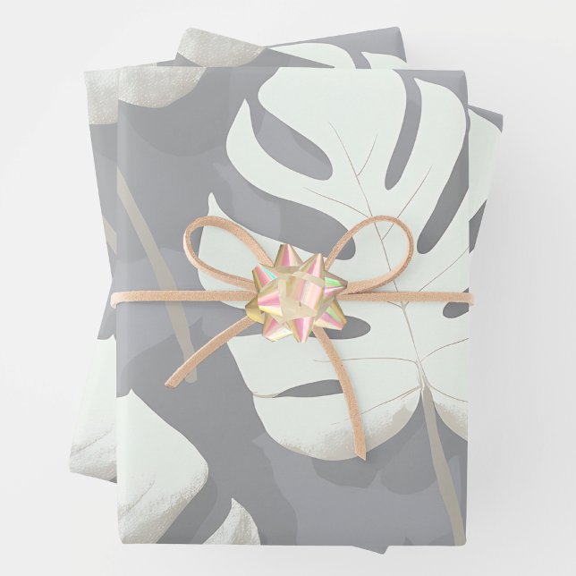 Aquarelle Monstera Wrapping Paper Sheets (Creator Uploaded)