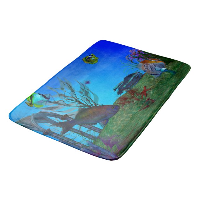 Aquarium3D Bathroom Mat (Angled)