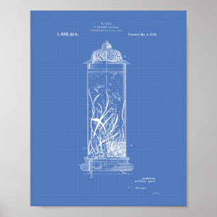 Aquarium 1920 Patent Art Blueprint Poster