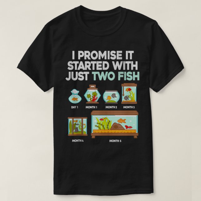 Aquarium Addiction Aquarium Addict Aquarist Fish T T-Shirt (Design Front)