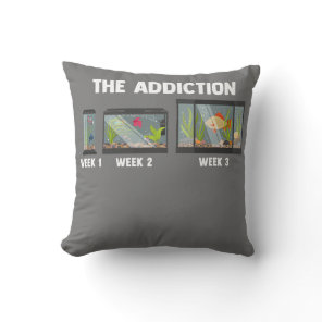 Aquarium Addiction Fish Breeding Fish Lover Throw Pillow