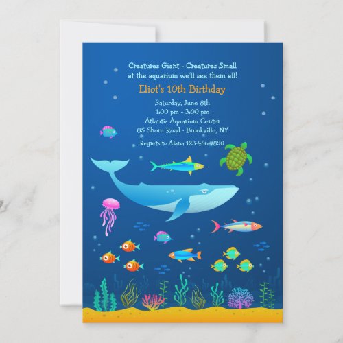 Aquarium Adventure Invitation