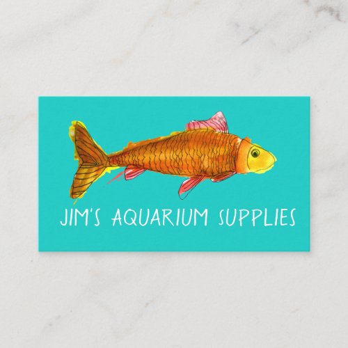 Aquarium and pet fish supplies business card