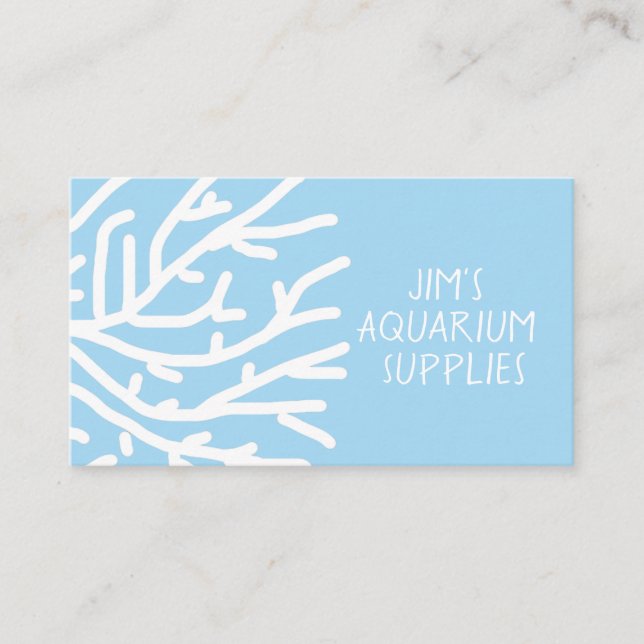 Aquarium and pet fish supplies business card (Front)