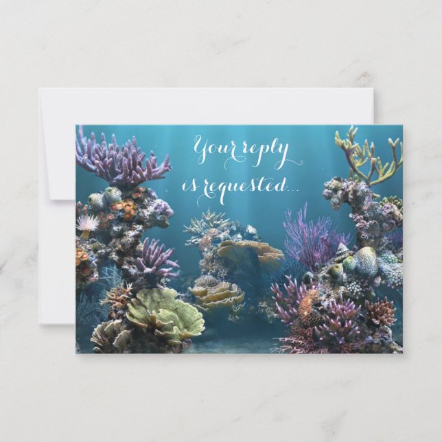 Aquarium Bat Mitzvah RSVP Card (Front)