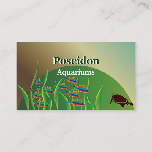 Customizable Aquarium Business Cards