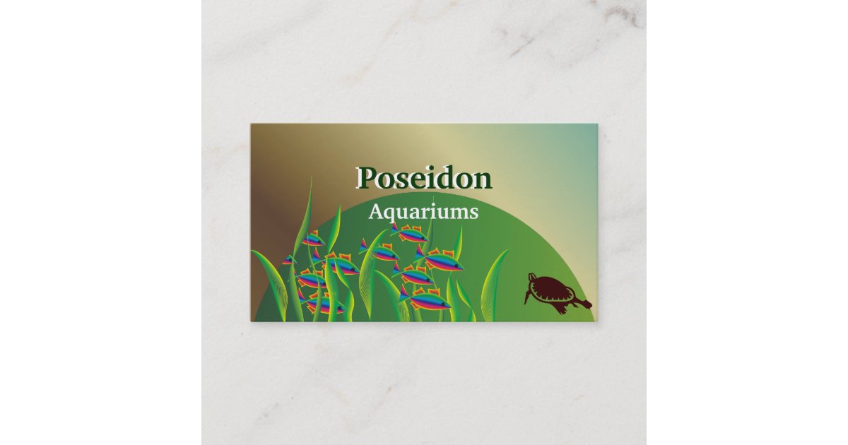 Aquarium Business Cards Zazzle