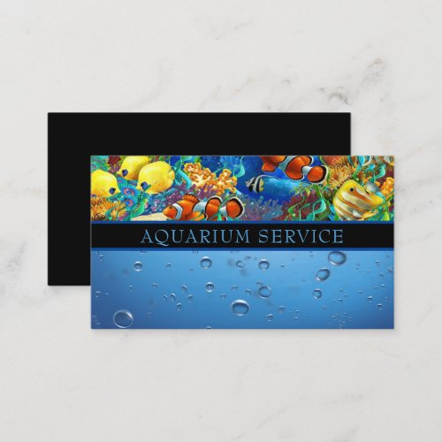 Aquarium Cleaning Maintenance Service Business Car Business Card