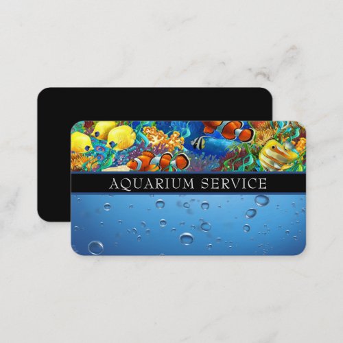 Aquarium Cleaning Maintenance Service Business Card
