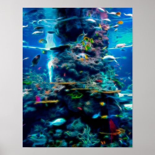 Aquarium Colorful Aquarium Poster