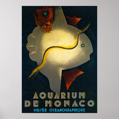 Aquarium de Monaco Advertising Poster