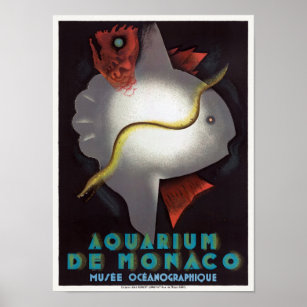 Aquarium de Monaco Vintage Poster 1926