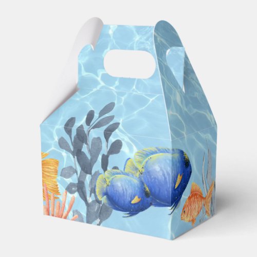 Aquarium Fish and Coral Underwater Theme Favor Boxes