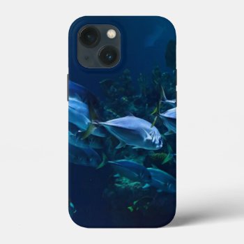 Aquarium Fish Dark Water Iphone 13 Mini Case by beachcafe at Zazzle