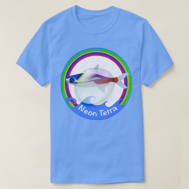 Aquarium Fish Neon Tetra T-Shirt (Design Front)