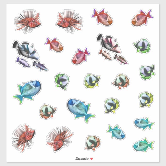 Aquarium Fish Sticker (Sheet)