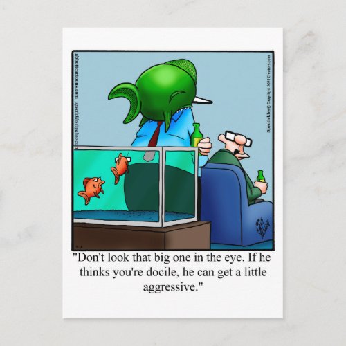 Aquarium Humor Postcard Spectickles