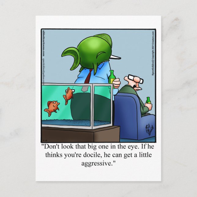 Aquarium Humor Postcard "Spectickles" (Front)
