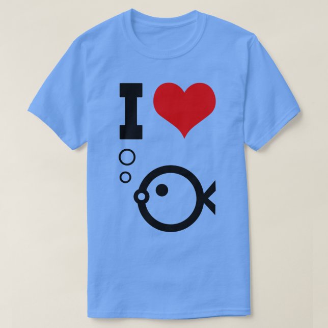Aquarium I love fish T-Shirt (Design Front)