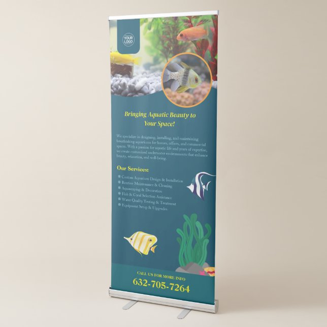 Aquarium Installation Supplies  Retractable Banner (3/4)