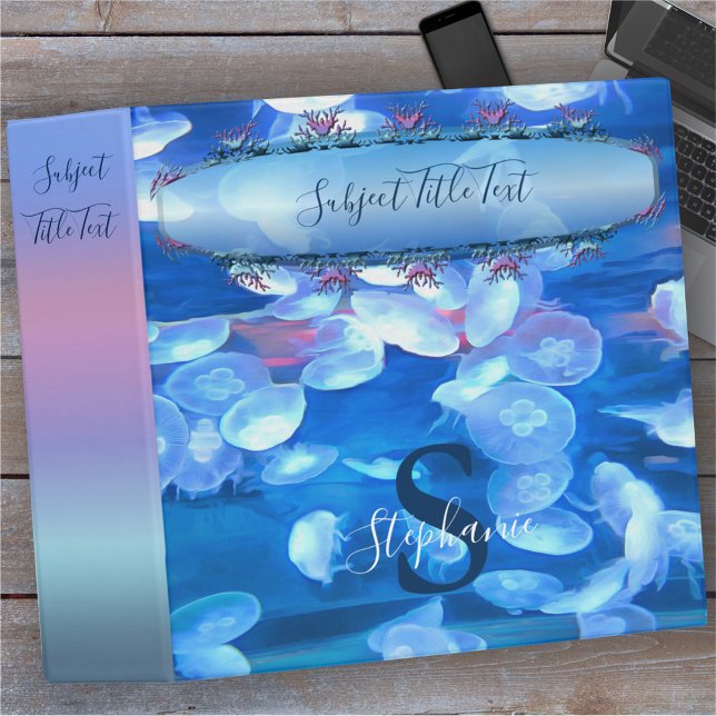 Aquarium Jellyfish 0925 3 Ring Binder (Creator Uploaded)