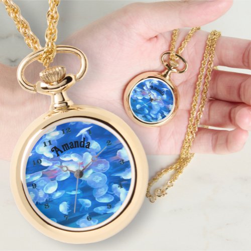 Aquarium Jellyfish 0925 Necklace Watch