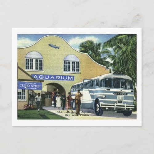 Aquarium Key West Florida Vintage Postcard