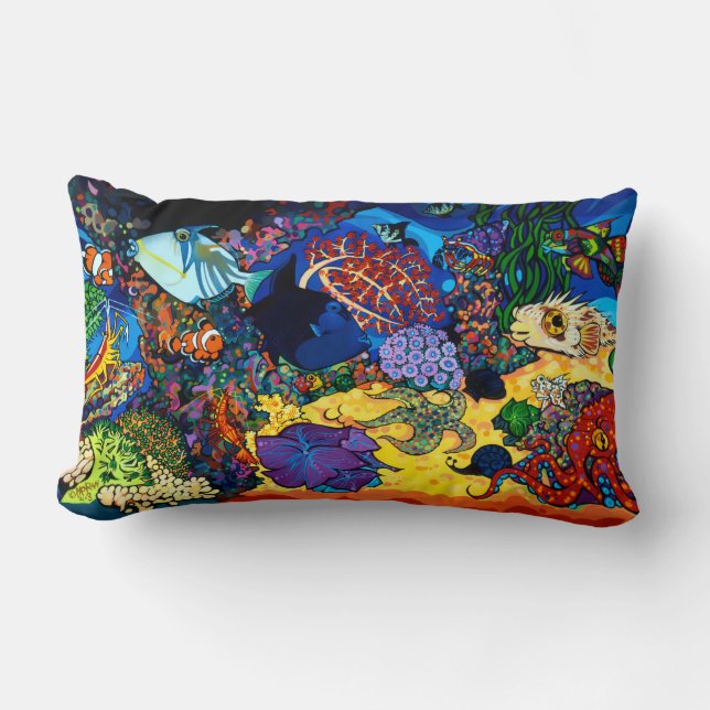 Aquarium Lumbar Pillow (Front)