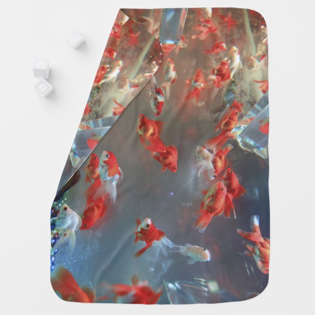 Aquarium Marble Fish Baby Blanket (In Situ)