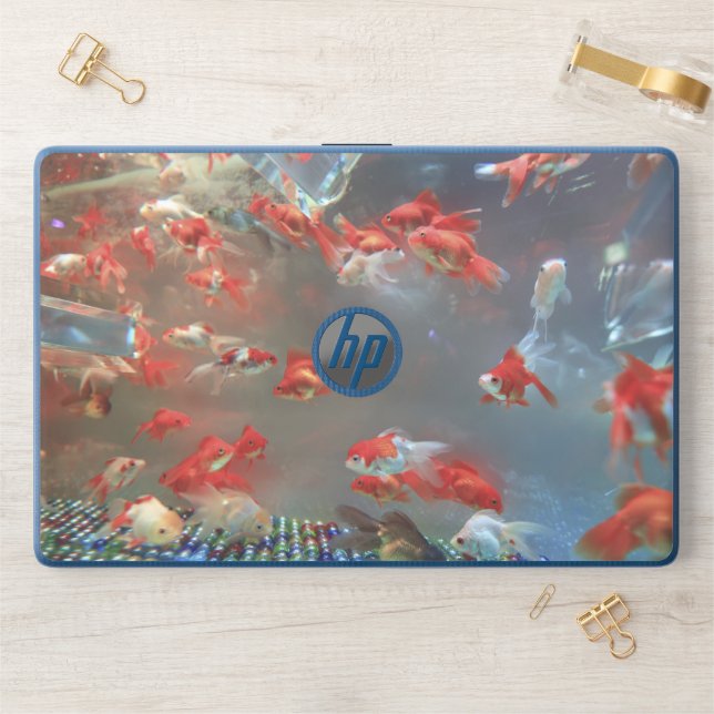 Aquarium Marble Fish HP Laptop Skin (Desk)