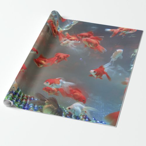 Aquarium Marble Fish Wrapping Paper