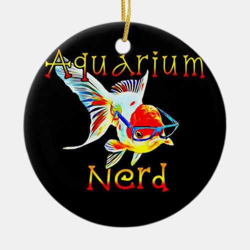 Aquarium Nerd Oranda Goldfish Fish Tank Keepers Ceramic Ornament